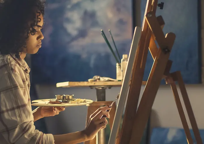 A painter at the easel